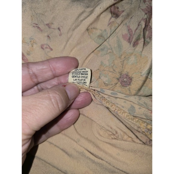 Paani Size M Asymmetric Bohemian Floral Skirt Scraf Hem Patchwork - Picture 13 of 13